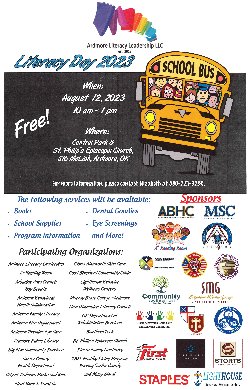 Literacy Day flyer by Ardmore Literacy Leadership LLC with sponsors and participating organizations